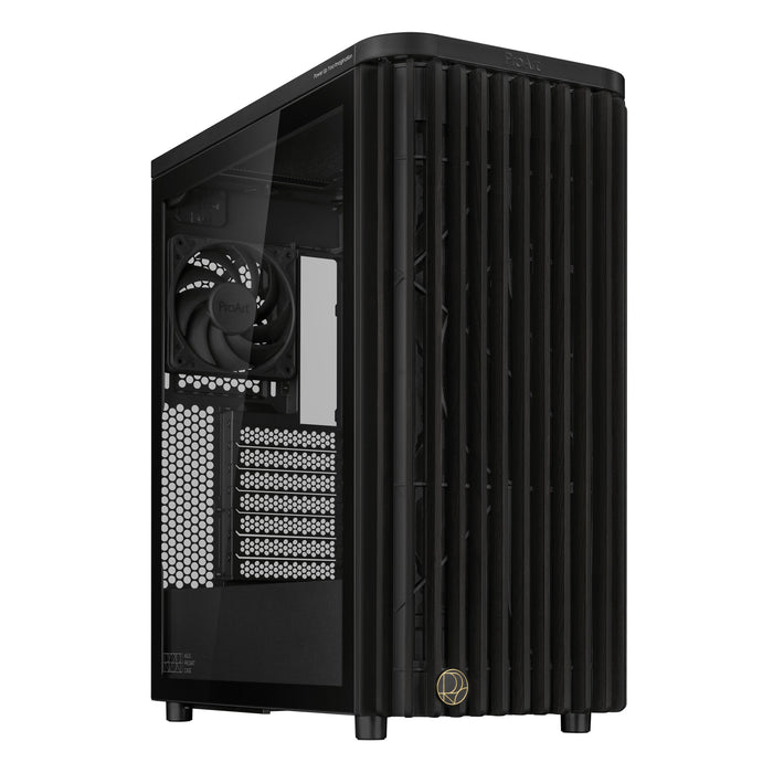 ASUS ProArt PA401 Wood TG PWM (Black) Tower PC Case Black | Liquid Cooling Support