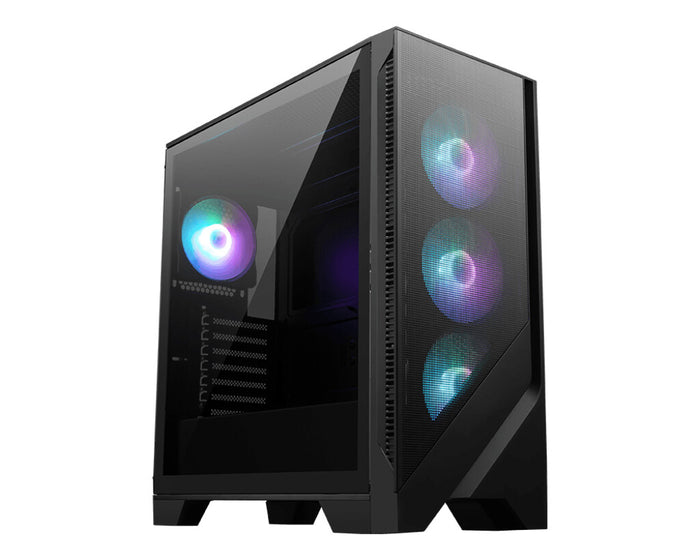 MSI MAG FORGE 320R AIRFLOW ARGB Micro Tower PC Case Black, Transparent