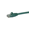 StarTech 2m CAT6 Ethernet Cable - Green CAT 6 Gigabit Ethernet Wire -650MHz 100W PoE RJ45 UTP Network/Patch Cord Snagless w/Strain Relief Fluke Tested/Wiring is UL Certified/TIA