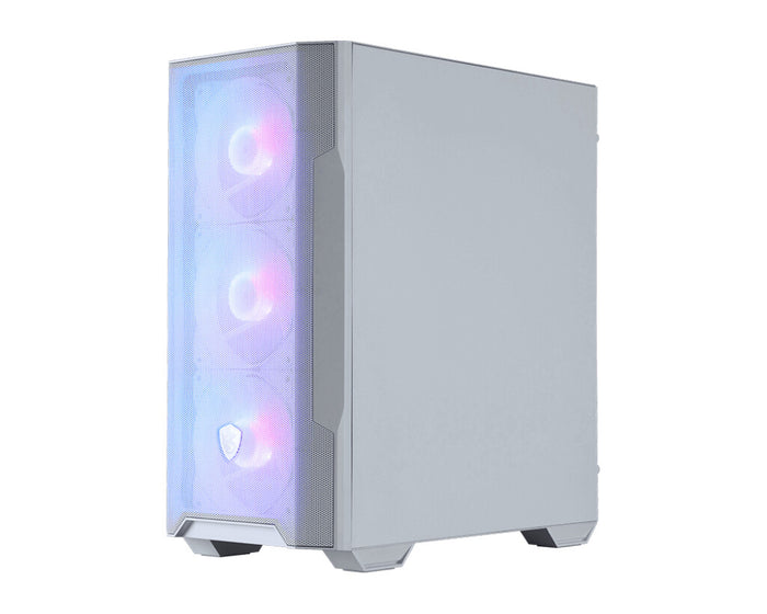 MSI MAG FORGE M100R ARGB Midi Tower PC Case Transparent, White