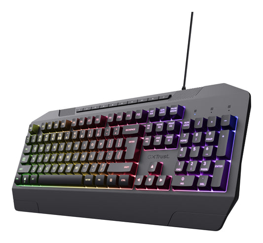 Trust GXT 836 Evocx Gaming Keyboard | Wired, QWERTY, Full-size (100%), Black, Backlit