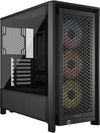 Corsair FRAME 4000D RS ARGB Midi Tower PC Case Black | Liquid Cooling Support