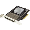 StarTech.com Quad Port 10G SFP+ Network Card - Intel XL710 Open SFP+ Converged Adapter - PCIe 10 Gigabit Ethernet Server NIC - 10GbE Fiber Optic LAN Card - Dell PowerEdge HPE ProLiant