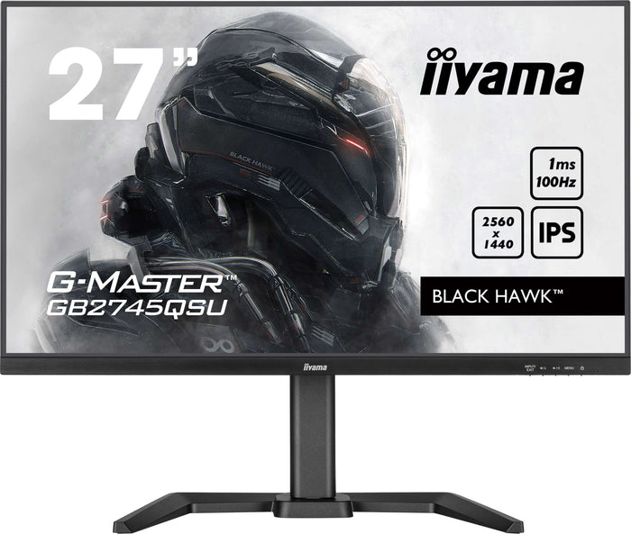 iiyama G-MASTER GB2745QSU-B2 27" Wide Quad HD Gaming Monitor | 2560 x 1440 100Hz 1ms HDMI DP