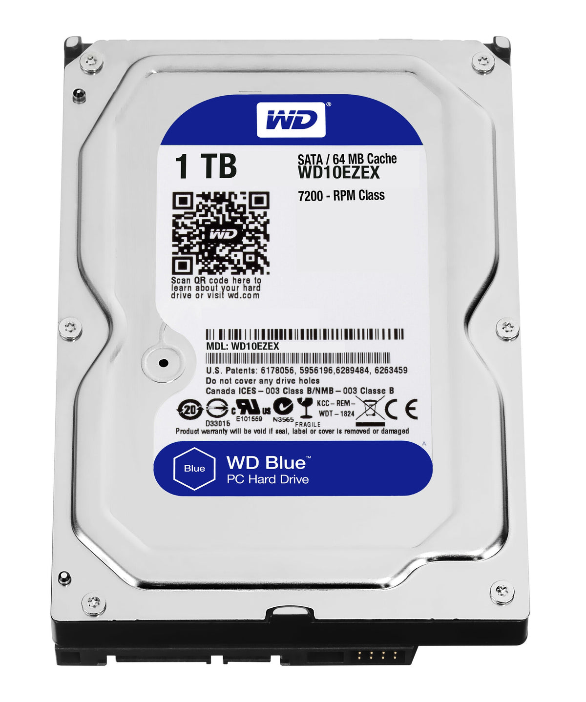 Western Digital Internal Hard Drive Blue 3.5" 1000 GB Serial ATA III