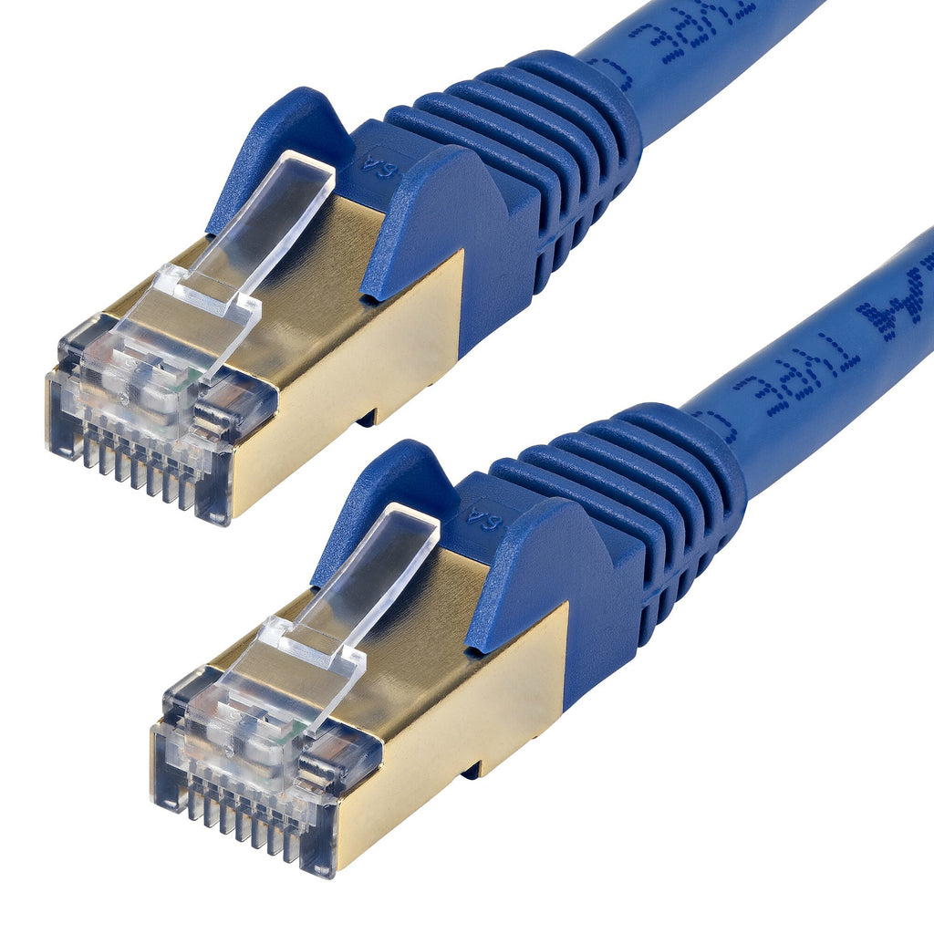 5m CAT6a Ethernet Cable 10 Gigabit Shielded Snagless RJ45 100W PoE Patch Cord 10GbE STP Network Cable w Strain Relief Fluke Tested Wiring is UL Certified TIA