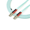 StarTech.com Fiber Optic Cable - 10 Gb Aqua - Multimode Duplex 50/125 - LSZH - LC/LC - 5 m~5m (15ft) LC/UPC to LC/UPC OM3 Multimode Fiber Optic Cable, Full Duplex 50/125µm Zipcord Fiber, 100G Networks, LOMMF/VCSEL,