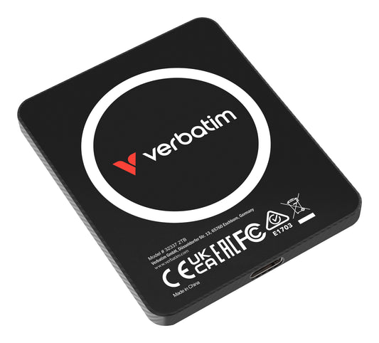 Verbatim SnapBack Ultra Slim SSD 2TB USB Type-C USB 3.2 Gen 2x2 Black