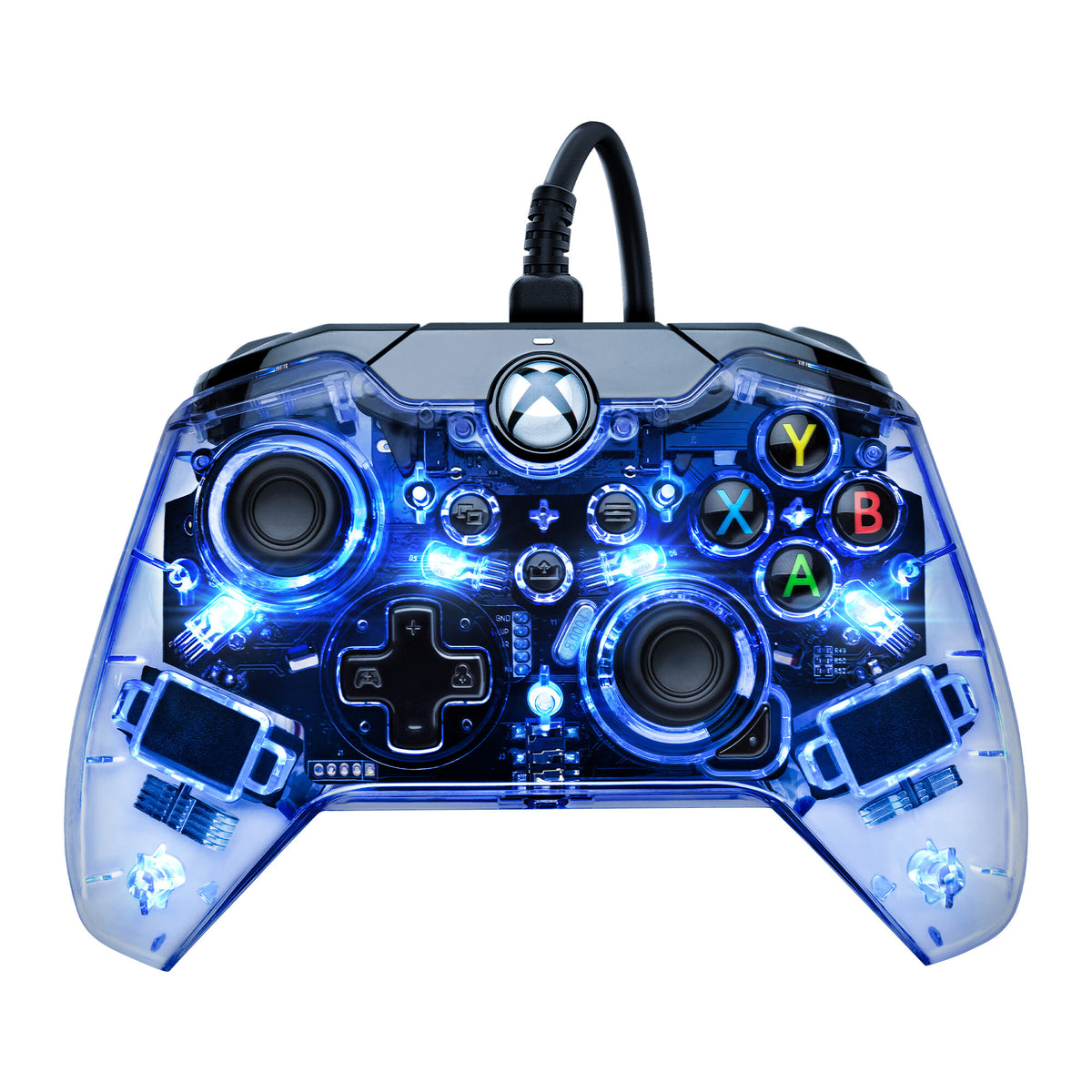 PDP Afterglow Black, Blue, Transparent USB Gamepad Analogue / Digital Xbox One, Xbox Series S, Xbox Series X
