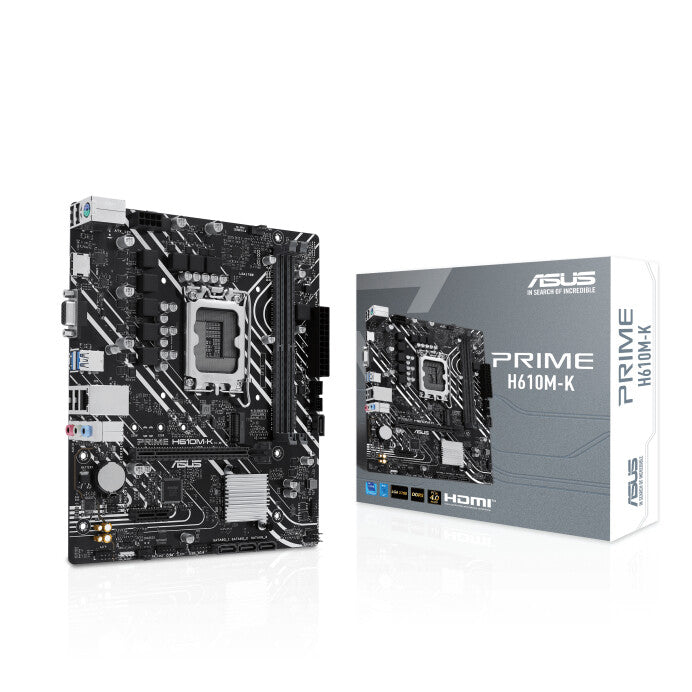 ASUS Prime H610M-K micro ATX Intel Motherboard | LGA1700 Socket - 2 x DDR5 Memory Slots