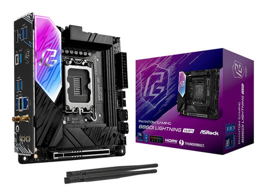Asrock B860I Lightning WiFi mini ITX Intel Motherboard | LGA1851 Socket - 2 x DDR5 Memory Slots
