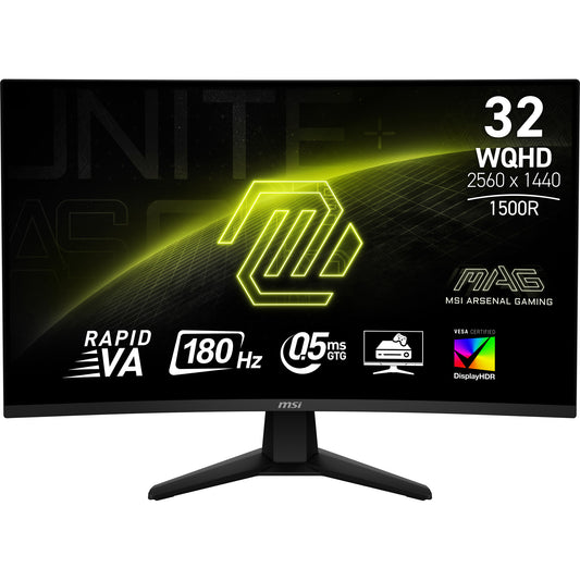 MSI MAG 32CQ6F 32" Wide Quad HD Curved Gaming Monitor | 2560 x 1440 180Hz HDMI DP