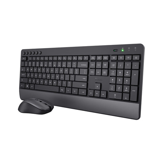Trust Trezo Keyboard | Wireless, QWERTY, Black, Mouse Included