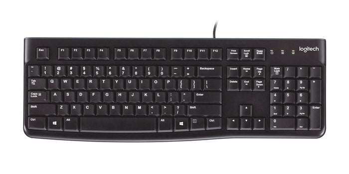 Logitech Keyboard K120 for Business Keyboard | Wired, QWERTY, Black
