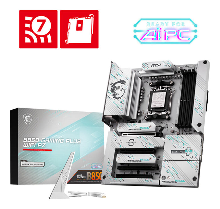 MSI B850 GAMING PLUS WIFI PZ ATX Motherboard | AM5 | 4x DDR5 Slots | Wi-Fi 7