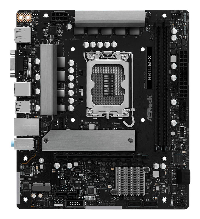 Asrock H810M-X mATX Motherboard | LGA1851 | 2x DDR5 Slots