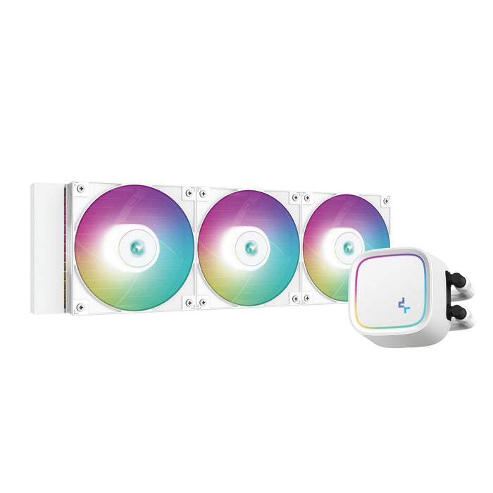 DeepCool LE720 WH AIO Liquid Cooler | 360mm 85.85 CFM PWM RGB White