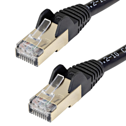StarTech 1.5 m CAT6a Patch Cable - Shielded (STP) - 100% Copper Wire - Snagless Connector - Black