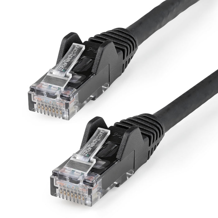StarTech 1m CAT6 Ethernet Cable - LSZH (Low Smoke Zero Halogen) - 10 Gigabit 650MHz 100W PoE RJ45 10GbE UTP Network Patch Cord Snagless with Strain Relief - Black, CAT 6, ETL Verified, 24AWG