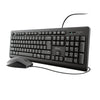 Trust TKM-250 Keyboard | Wired, QWERTY, Black, Mouse Included