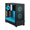 Fractal Design Pop Air RGB Tower PC Case Black, Cyan | Liquid Cooling Support