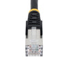 StarTech 1.5m CAT6a Ethernet Cable - Black - Low Smoke Zero Halogen (LSZH) - 10GbE 500MHz 100W PoE++ Snagless RJ-45 w/Strain Reliefs S/FTP Network Patch Cord