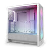 NZXT H5 Flow RGB Midi Tower PC Case White | Liquid Cooling Support