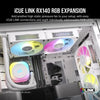 Corsair iCUE LINK RX140 RGB Case Fan | 140mm 1700 RPM 94.7 CFM PWM RGB Magnetic levitation bearing White