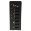 StarTech.com 4 Port USB 3.0 Hub plus 3 Dedicated USB Charging Ports (2 x 1A & 1 x 2A) - Wall Mountable Metal Enclosure~4 Port USB 3.0 Hub (5Gbps) plus 3 Dedicated USB Charging Ports (2 x 1A & 1 x 2A) - Wall Mountable Metal Enclosure