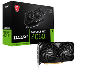 MSI GeForce RTX 4060 8 GB GDDR6 Overclocked Graphics Card | PCIe 4.0 | 3 x DP and 1 x HDMI | Active Cooling