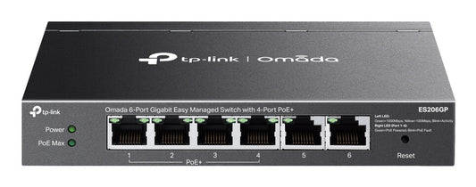 TP-Link Omada ES206GP network switch Managed Gigabit Ethernet (10/100/1000) Power over Ethernet (PoE) Black
