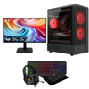 GTR Gaming Infinity Gaming PC Bundle | AMD Ryzen 5 5600 | GT 1030 4GB | 512GB SATA SSD | 16GB DDR4 3200MHz RAM | 500W PSU | Windows 11 Home | AC900 WiFi | 24" Gaming Monitor | Gaming Keyboard, Mouse & Headset