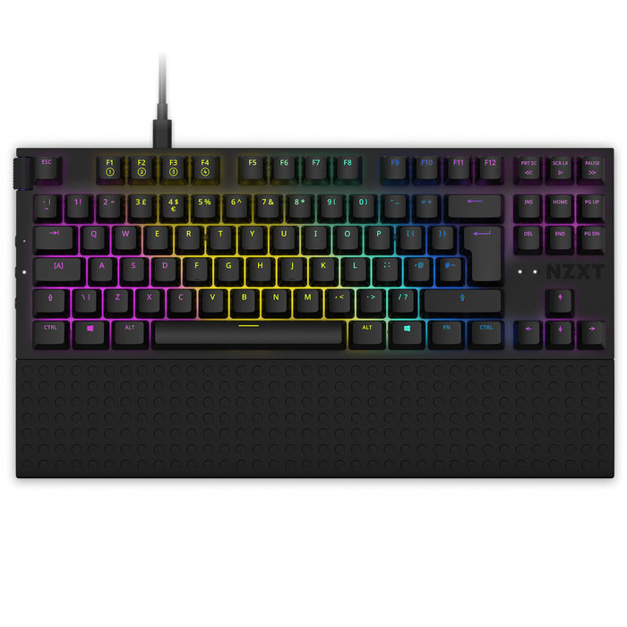 NZXT Function Tenkeyless Mechanical Keyboard | Wired, QWERTY, Black, Backlit