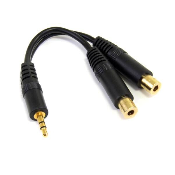 .com 6in Stereo Splitter Cable 3.5mm Male to 2x 3.5mm Female