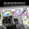 Corsair iCUE LINK RX120 RGB Case Fan | 120mm 2100 RPM 73.5 CFM PWM RGB Magnetic levitation bearing White