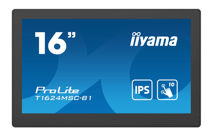 iiyama T1624MSC-B1 Signage Display Interactive flat panel 39.6 cm (15.6") IPS 450 cd/m² Full HD Black Touchscreen 24/7