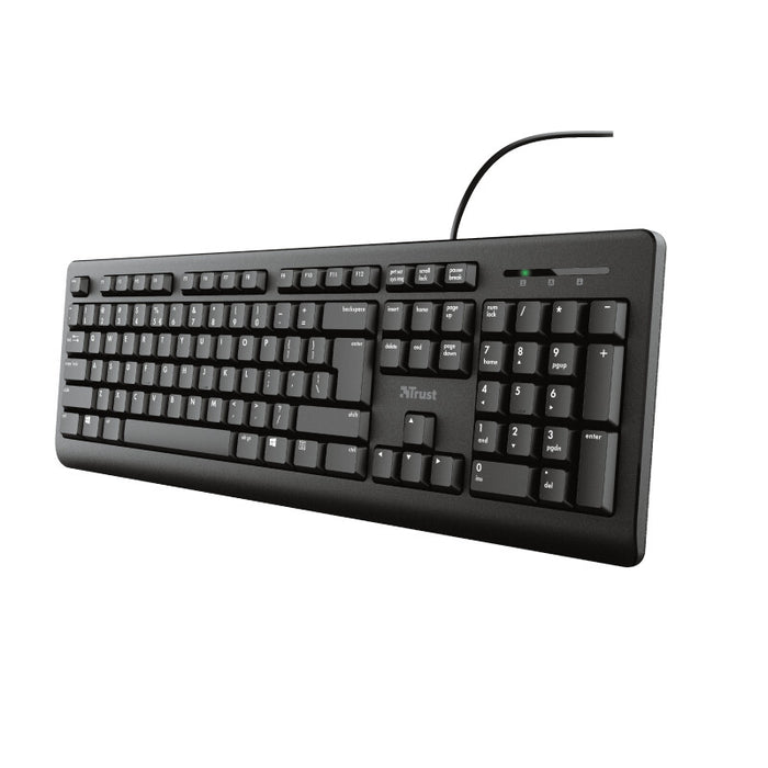 Trust TK-150 Keyboard | Wired, QWERTY, Black