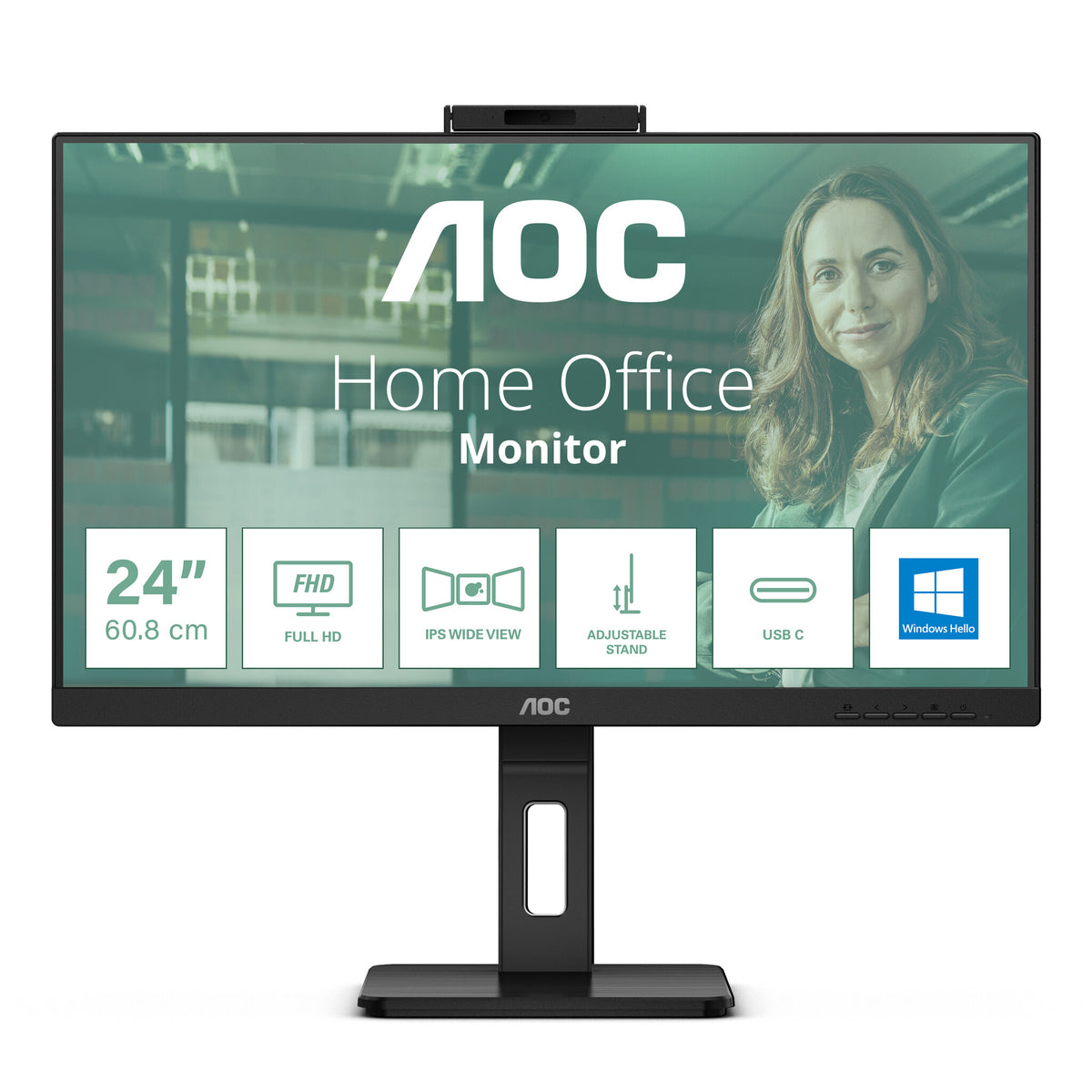 AOC 24P3CW 24" Full HD Monitor | 1920 x 1080 75Hz USB-C HDMI DP