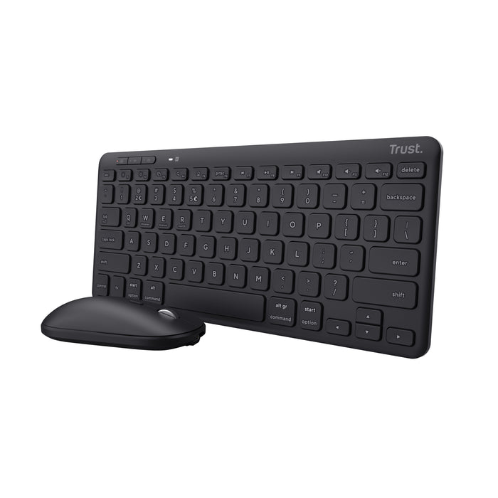 Trust Lyra Keyboard | Wired & Wireless, QWERTY, Black, Mouse Included