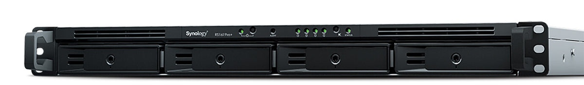 Synology RackStation RS1619XS+ Rack (1U) NAS with 4 x 16TB HAT5300 Drives | 4-bay, HDD & SSD, Intel Xeon D CPU, 8 GB GB RAM, 4 x LAN Ports
