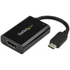 StarTech USB C to HDMI 2.0 Adapter with Power Delivery - 4K 60Hz USB Type-C to HDMI Display Video Converter - 60W PD Pass-Through Charging Port - Thunderbolt 3 Compatible - Black