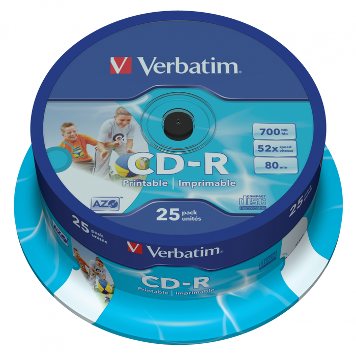 Verbatim Blank CD CD-R AZO Wide Inkjet Printable 700 MB 25 pc(s)