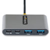 StarTech 4-Port USB-C Hub with 100W Power Delivery Pass-Through - 2x USB-A + 2x USB-C - USB 3.0 5Gbps - 1ft (30cm) Long Cable - Portable USB Type-C to USB-A/C Hub
