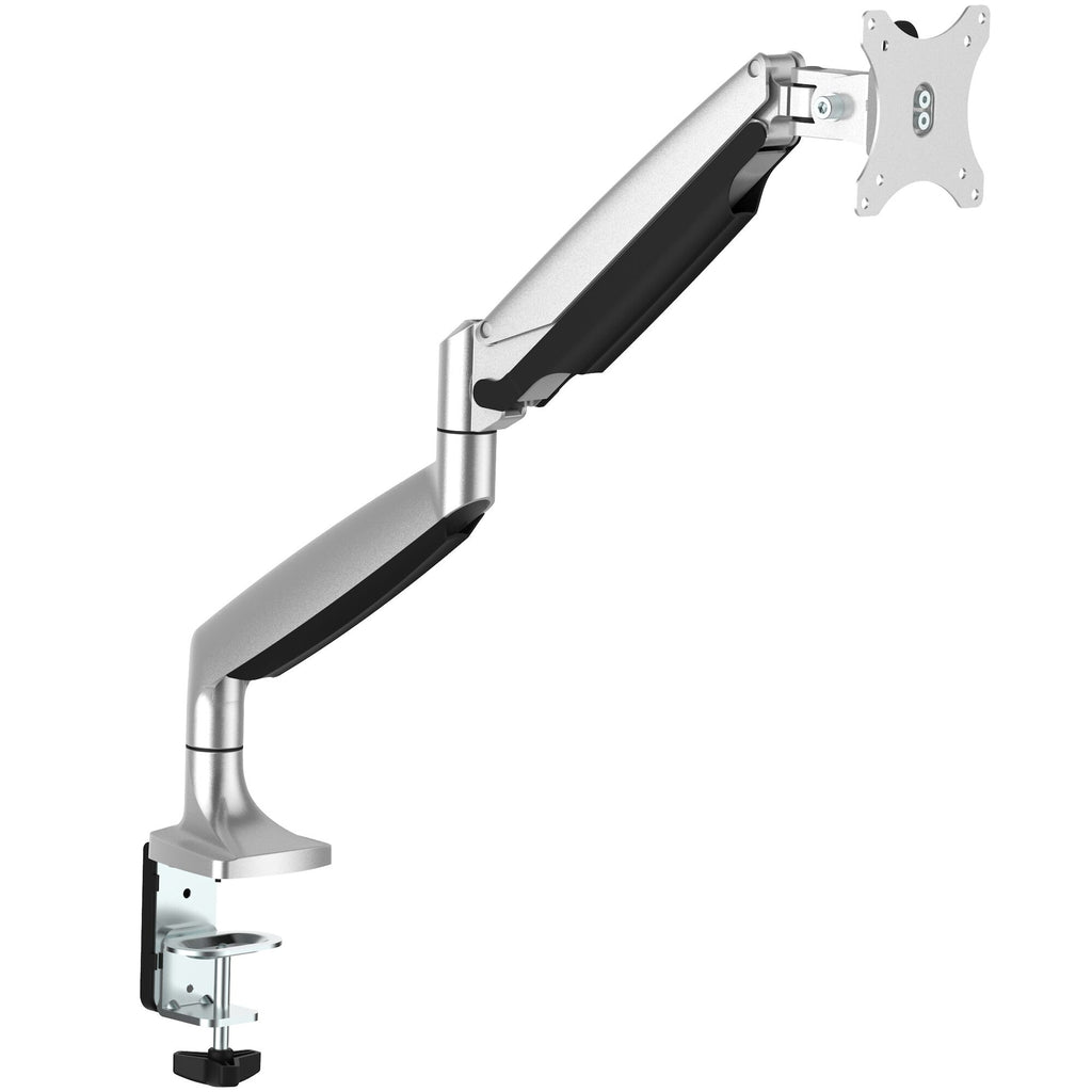 Desk Mount Monitor Arm Heavy Duty Ergonomic VESA Monitor Arm Single Display Full Motion Height Adjustable Articulating Aluminum C Clamp Grommet