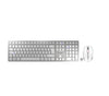 CHERRY DW 9100 SLIM Keyboard | Wireless, QWERTY, Silver, Mouse Included