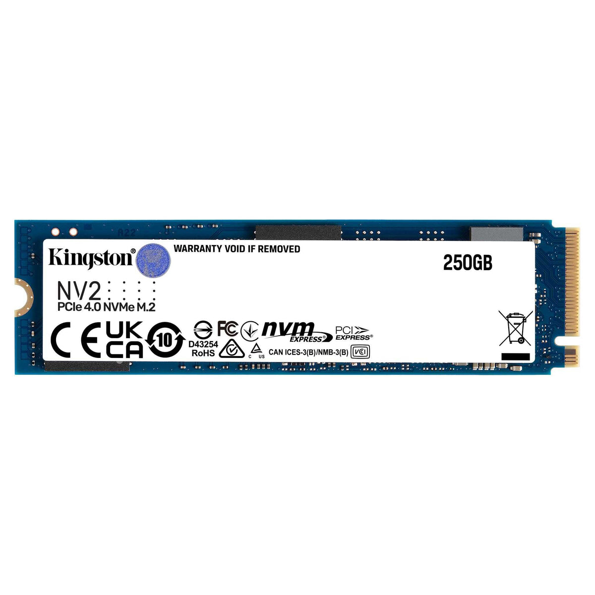 Kingston NV2 250 GB PC/notebook Internal SSD | NVMe PCI Express 4.0 M.2