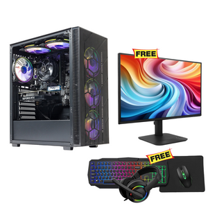 GTR Gaming PC | AMD Ryzen 5 5500 | NVIDIA RTX 3050 6GB | 16GB DDR4 RAM | 1TB NVMe SSD | 650W PSU | Windows 11 | ARGB Case | Wi-Fi with Combo Free