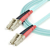 StarTech.com Fiber Optic Cable - 10 Gb Aqua - Multimode Duplex 50/125 - LSZH - LC/LC - 1 m~1m (3ft) LC/UPC to LC/UPC OM3 Multimode Fiber Optic Cable, Full Duplex 50/125µm Zipcord Fiber, 100G Networks, LOMMF/VCSEL,