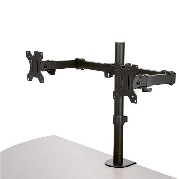 .com Desk Mount Dual Monitor Arm Desk Clamp Grommet VESA Monitor Mount up to 32 inch Displays Ergonomic Articulating Monitor Arm Height Adjustable Tilt Swivel Rotating
