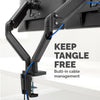 Fellowes Platinum Series Dual Monitor Arm - Monitor Mount for Two 8KG 32 Inch Screens - Adjustable Dual Monitor Desk Mount - Tilt 45° Pan 180° Swivel 360° Rotation 360°, VESA 75 x 75/100 x 100 - Black